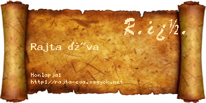 Rajta Éva névjegykártya