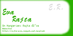 eva rajta business card